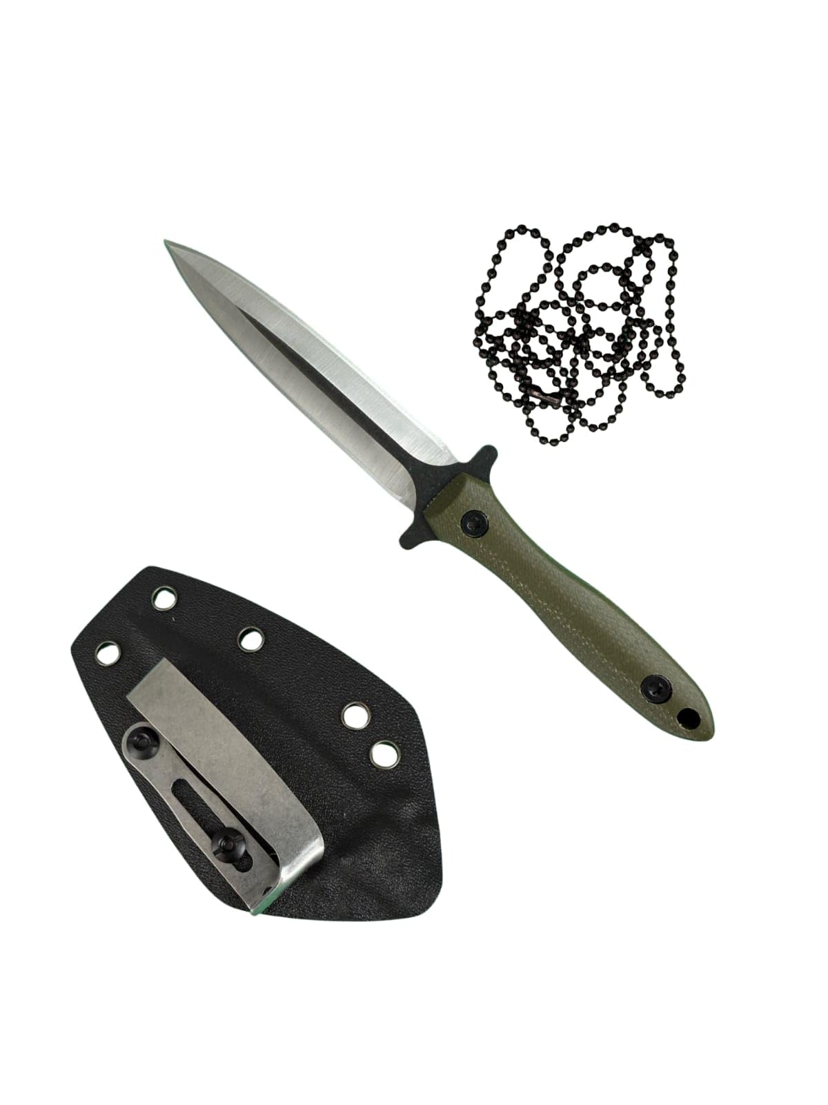 Fixed Blade, 3D Micarta Scales, EDC With Kydex Sheath, Ideal for Skinning, Survival, Camping, Hunting & Outdoors. Tactical Full Tang Knife (B-02)