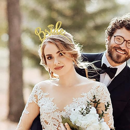 Miniatura 4 de Juego de 3 bandas y diadema para la novia a ser, velo hasta el hombro, suministros de despedida de soltera, accesorios de decoración de despedida de