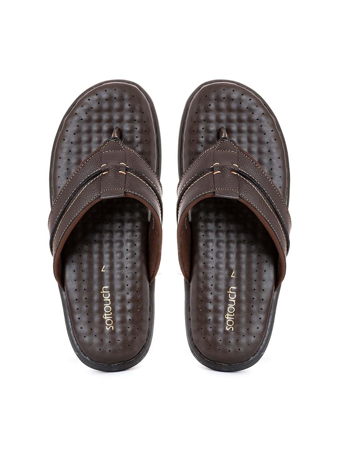 Khadims Softouch Brown Casual Flip Flops for Men (7322914) (B0B7N8877B) Amazon Price History, Amazon Price Tracker