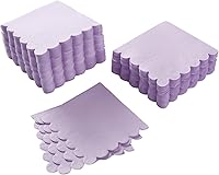 Vista 18 de 100 paquetes de servilletas de cóctel de 2 capas con borde festoneado, servilletas de postre plegadas de 5 x 5 pulgadas, servilletas desechables