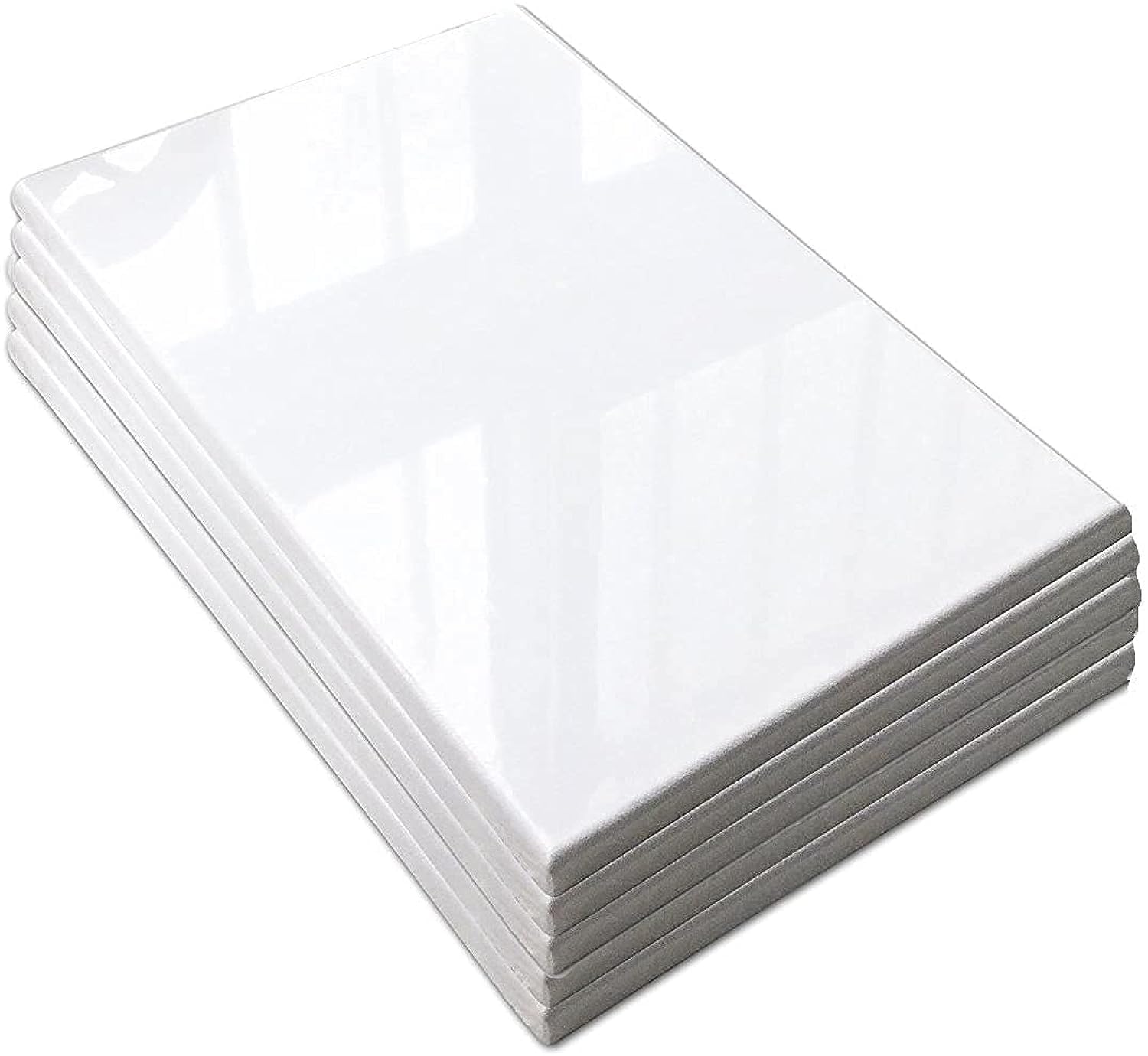 BPA 20x30CM (8x12 Inch) Artist Rectangle Stretched Canvas, Middle Size Pre-Stretched Cotton Canvas Panel Boards 5-Pack Stretched Canvas 20X30