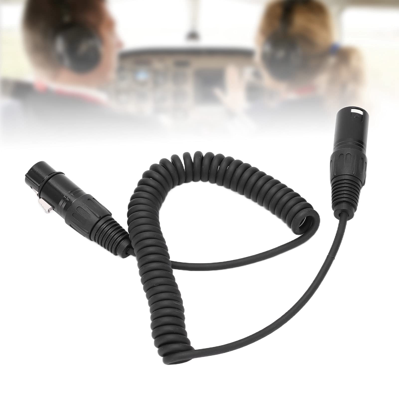 Cable de Extensión para Auriculares, Aleación de ABS, Extensor de Conector para Auriculares, Extensor de Cable para Auriculares con Cubierta de Micrófono para Auriculares