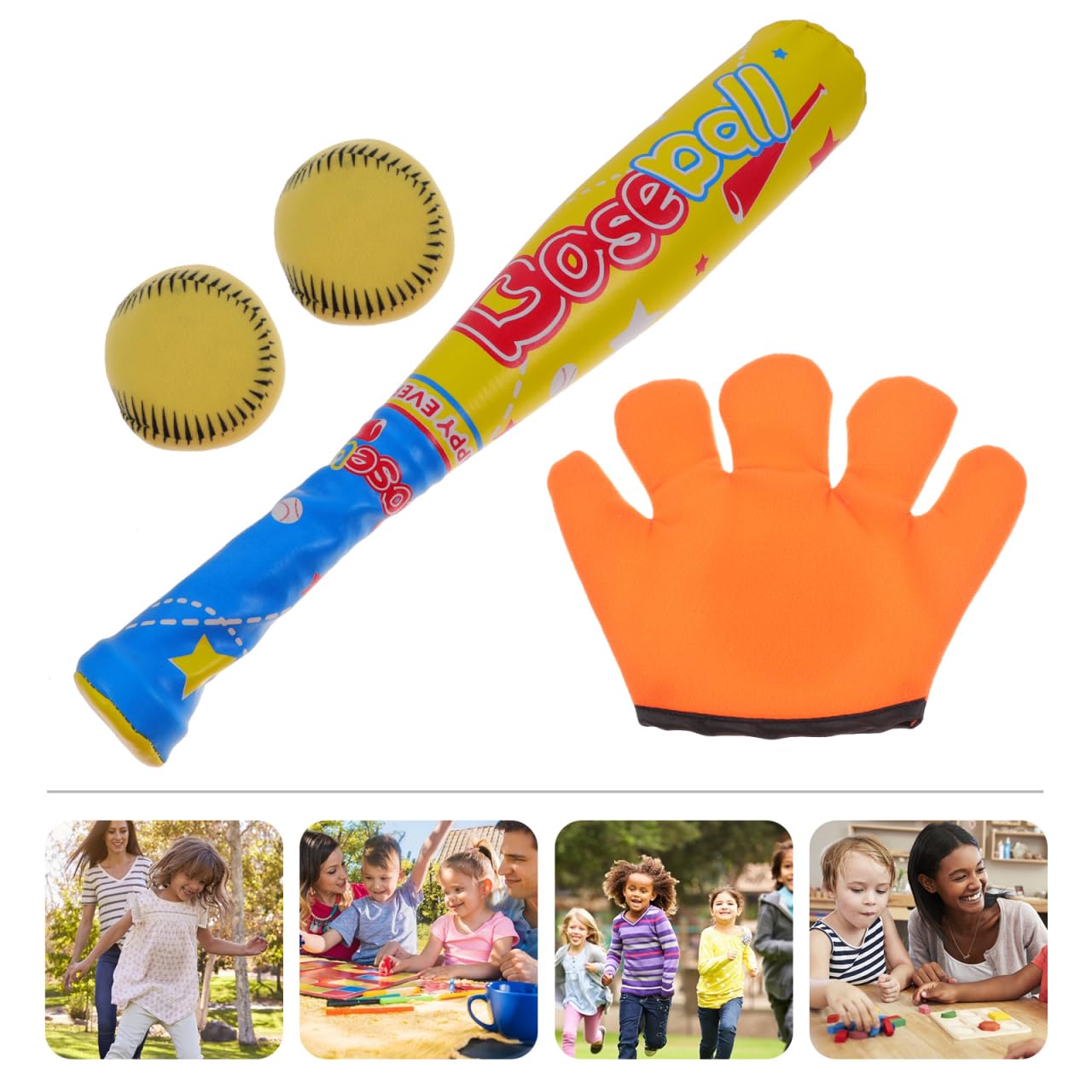 Juego De BéIsbol Infantil con Bate De Espuma Eva Seguro Y Ligero Kit De Juguete Deportivo para NiñOs Y Niñas TamañO 15.7X2.4X2 in Colores Surtidos Ideal para Juegos Al Aire Libre