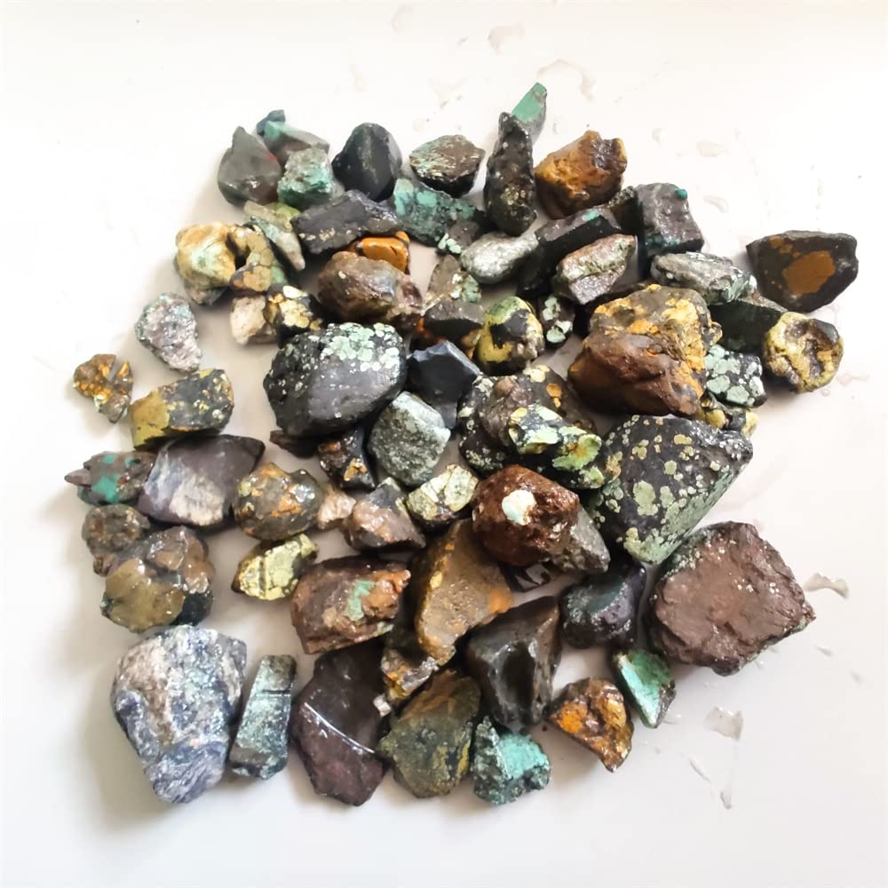 Piedra Turquesa Natural de 0,5-3 cm, Piedra Preciosa Real for Acuario, Grava Feng Shui, Piedra Irregular de Cristal, artículos for el hogar Inicio Colecciones