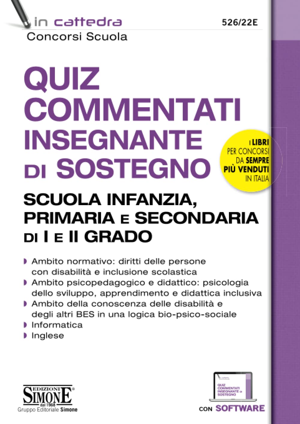 Quiz commentati insegnante di sostegno. Scuola infanzia, primaria e secondaria di I e II grado