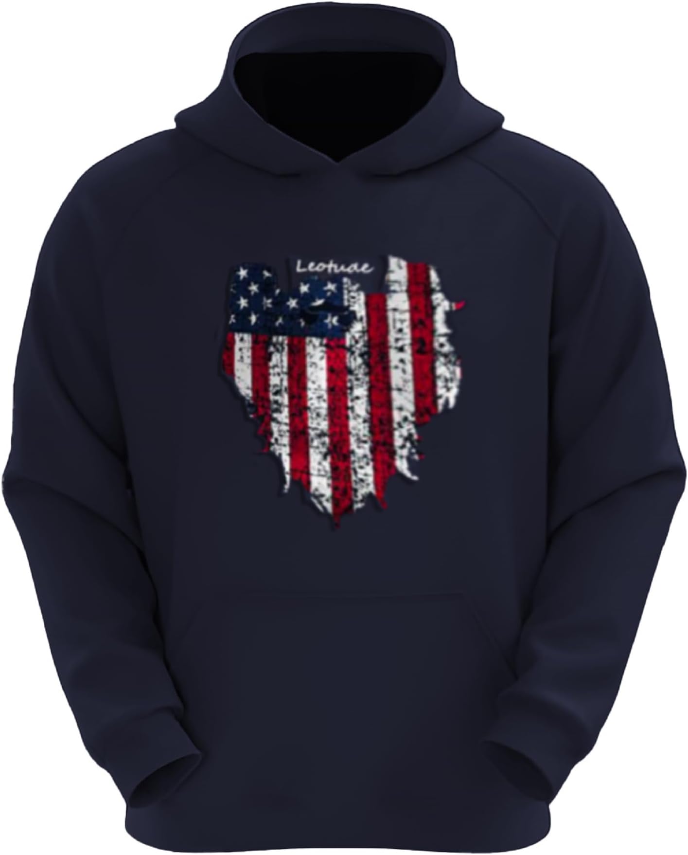 Regular Fit Men's Loopknit Printed Hooded Full Sleeve Warm Sweatshirt