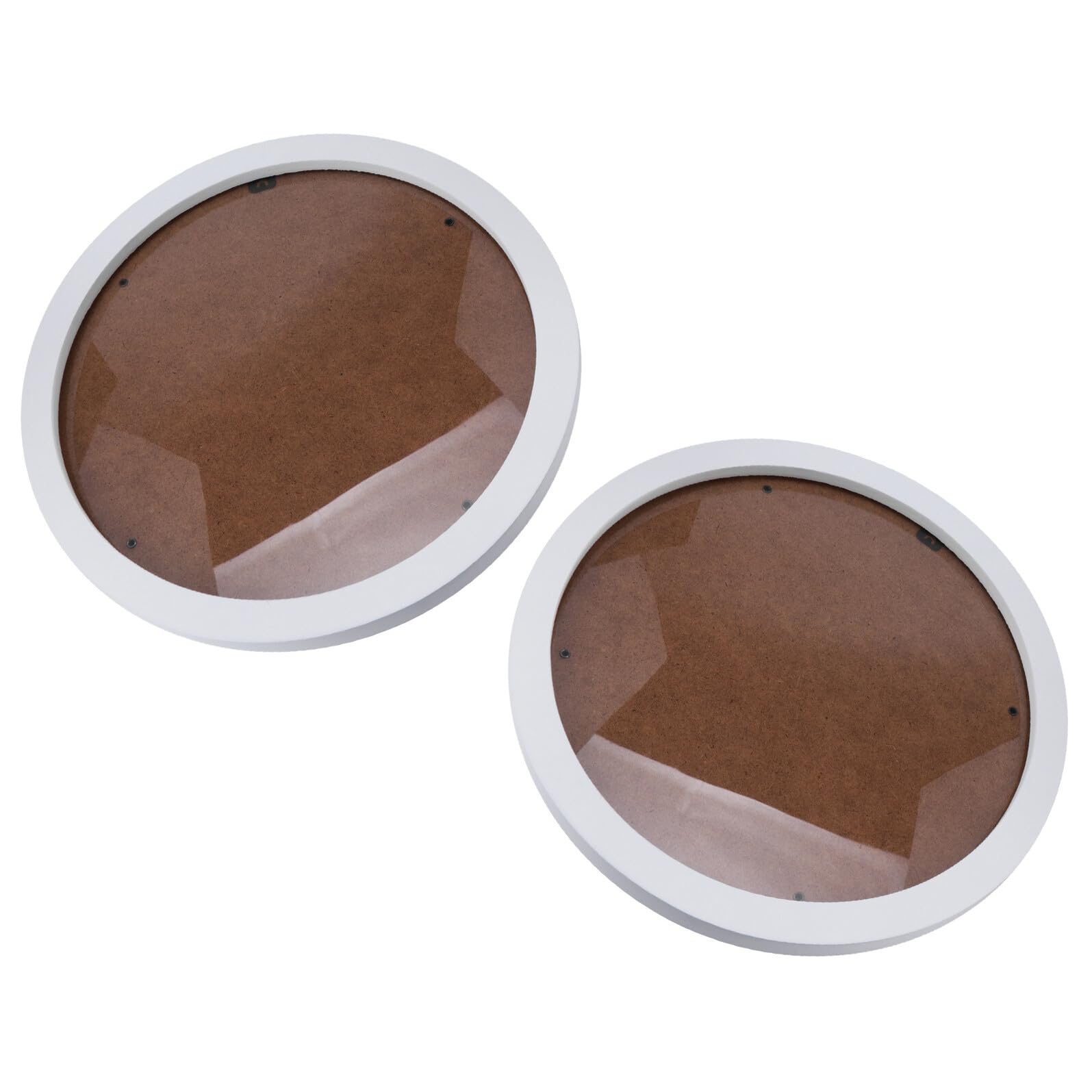 Cadre photo rond bois lot de 2 pour décoration murale et bureau