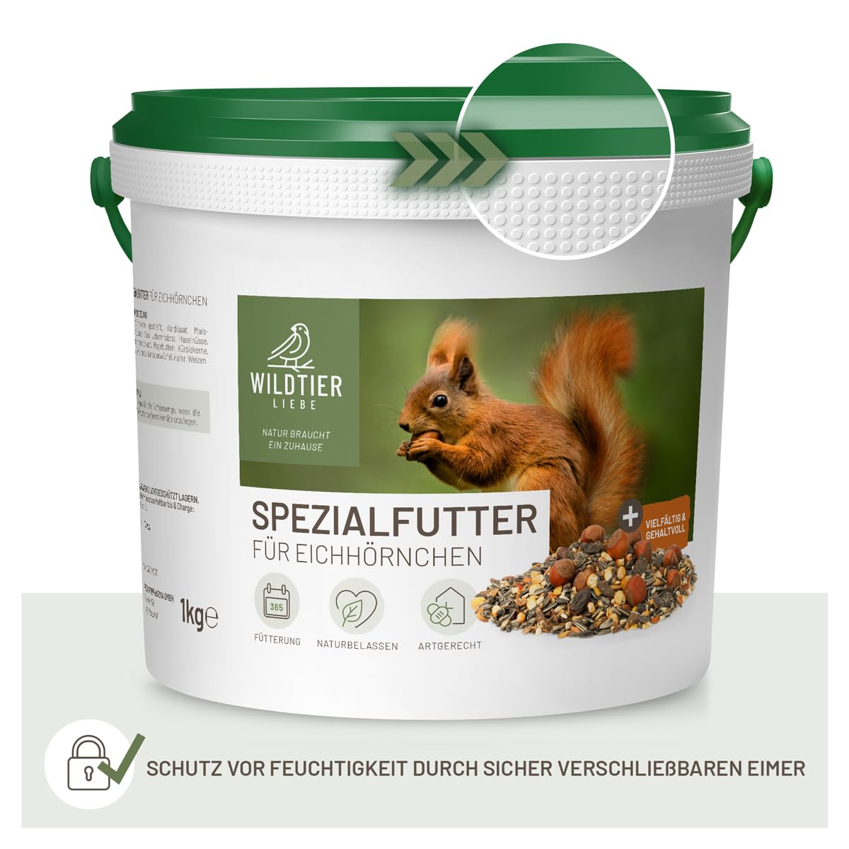 wildtier liebe Odpowiednia karma dla wiewiórek 1 kg dla wiewiórek i wiewiórek pasmowych I karma całoroczna wraz z ekstra deserem wiewiórki 50 g I karma wiewiórki, wiewiórki