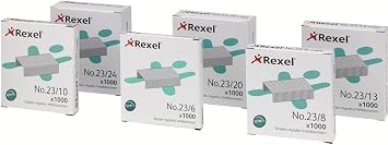 Rexel No.23/13 mm Heavy Duty Staples, for Stapling up to 90 Sheets, Use with Heavy Duty Staplers, Box of 1000, 2101053, 90 Count (Pack of 1)