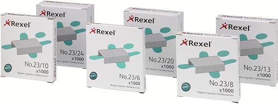 Rexel No.23/13 mm Heavy Duty Staples, for Stapling up to 90 Sheets, Use with Heavy Duty Staplers, Box of 1000, 2101053, 90 Count (Pack of 1)