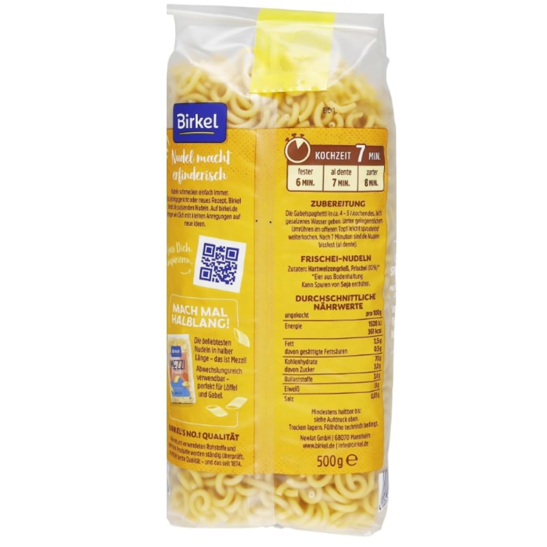 Mit Pufai Grocery, Birkel's No. 1 Gabelspaghetti Pasta Nudeln 500 gramm x 12 Stück