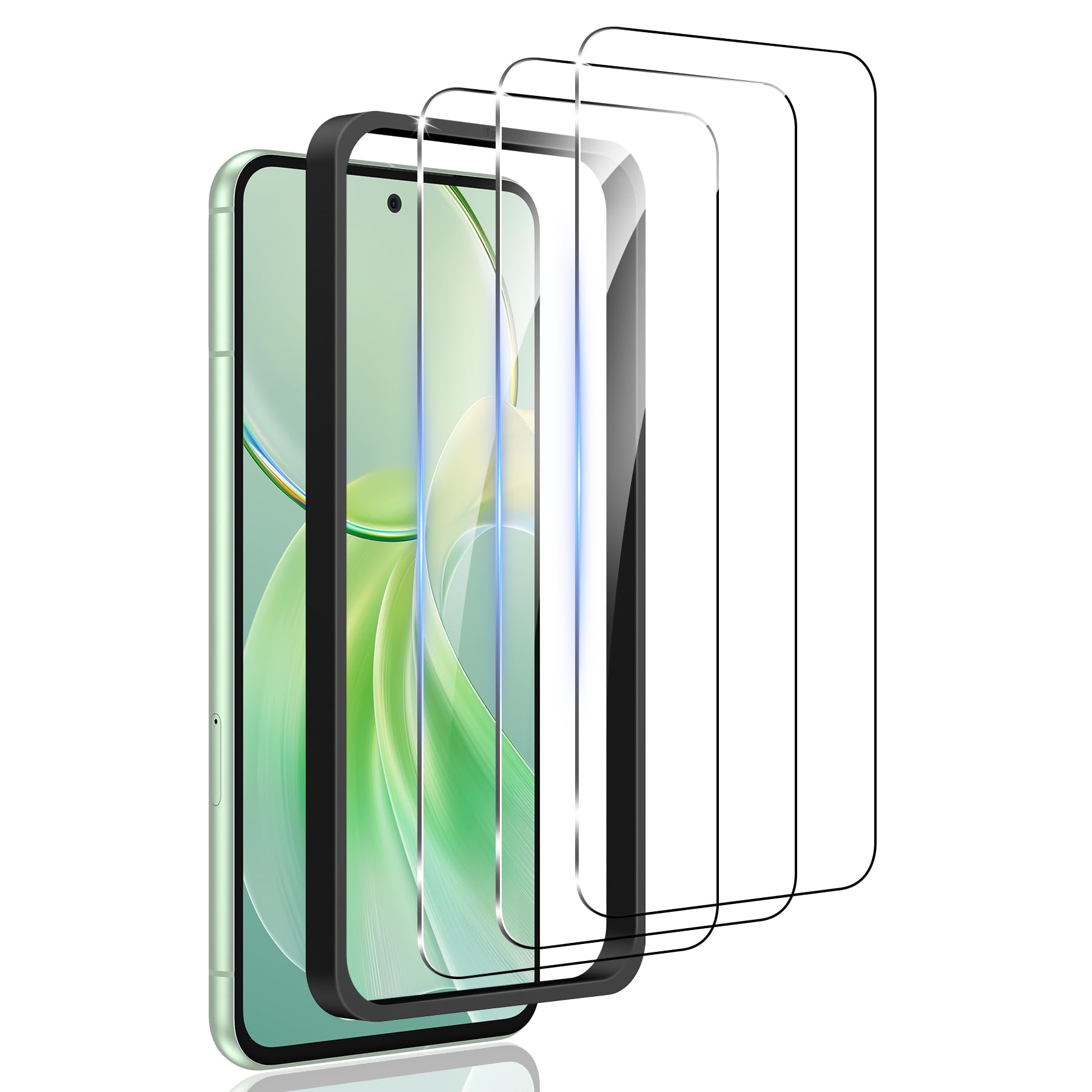 WYQLTD 3 Pack for Google Pixel 9 Pro/Pixel 9 Screen Protector, Fingerprint Unlocking, 9H Hardness Tempered Glass High Definition Scratch and Shatterproof