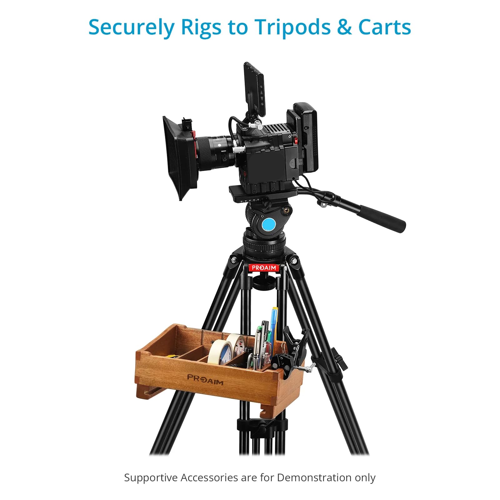 PROAIM Camera Assistant Front Wooden Box for Small Productions
