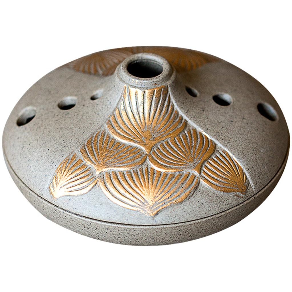 Plaque de brûleur d'encens en céramique Zen Yi, support poterie brute rétro pour cône