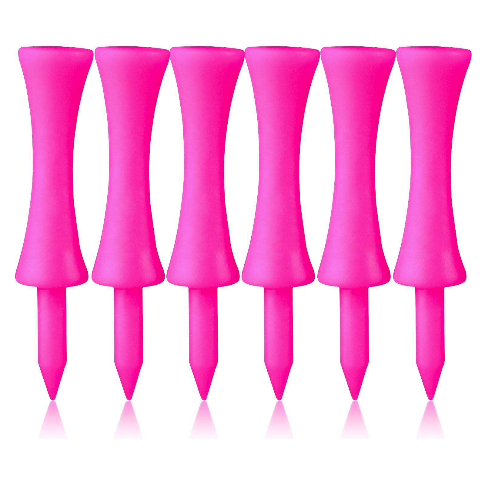 FINGER TEN Plastic Golf Castle Tees Step Down Unbreakable Mixed or Same Height Value 100 Count, 2 3/4, 2 1/4, 2, 1 3/4, 1 1/2 Inch Length Colorful for Practice