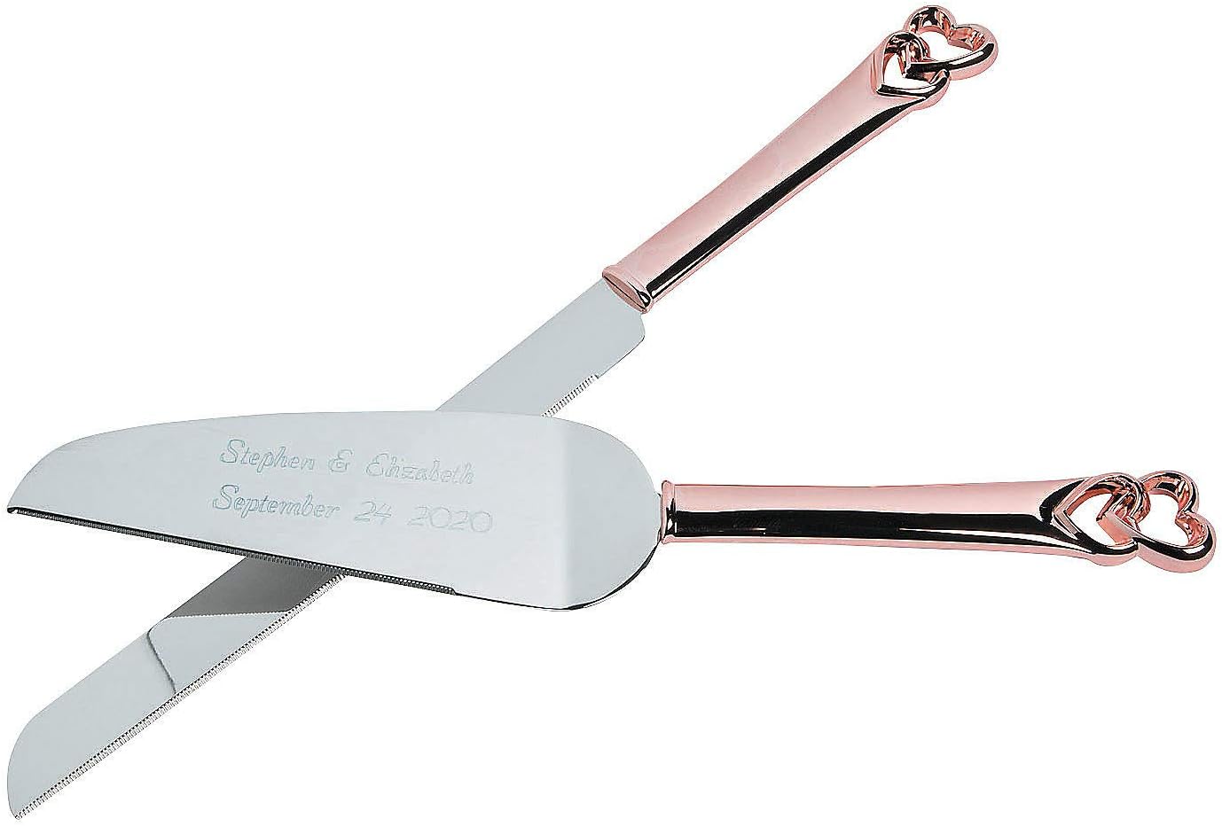 Personalized Rose Gold Cake Serving Set Home Decor 2