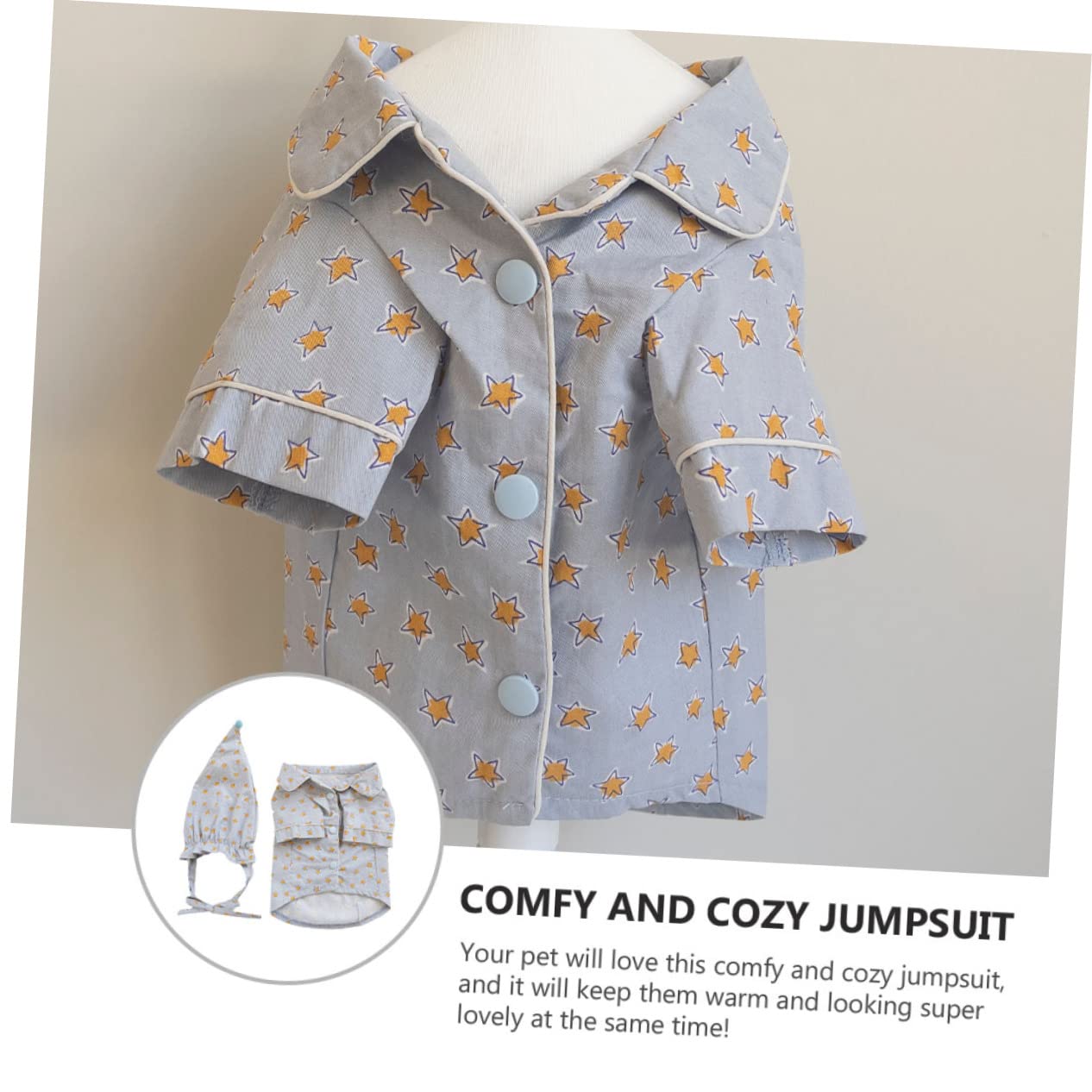 Angoily Tuta per Cani in Cotone Blu Design a Due Gambe, Calda e Facile da Indossare, per Quotidiano e Gioco dei Cani