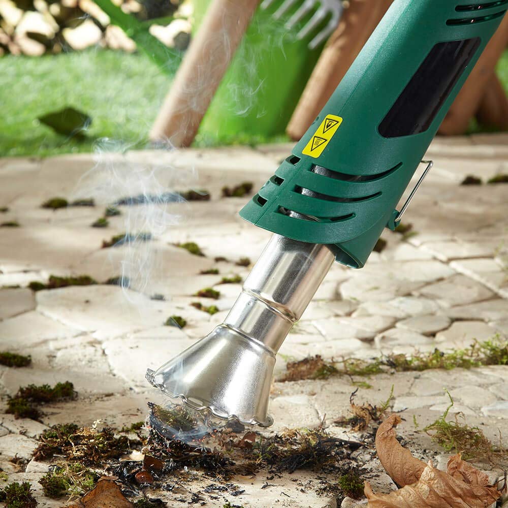 Sarrah Charcoal Electric Garden Weed Burner - 2000W 2 Heat Settings - 2 Nozzles Extension Handle - Chemical Free/No Chemicals - Burning Grass And - Eco Friendly No Gas