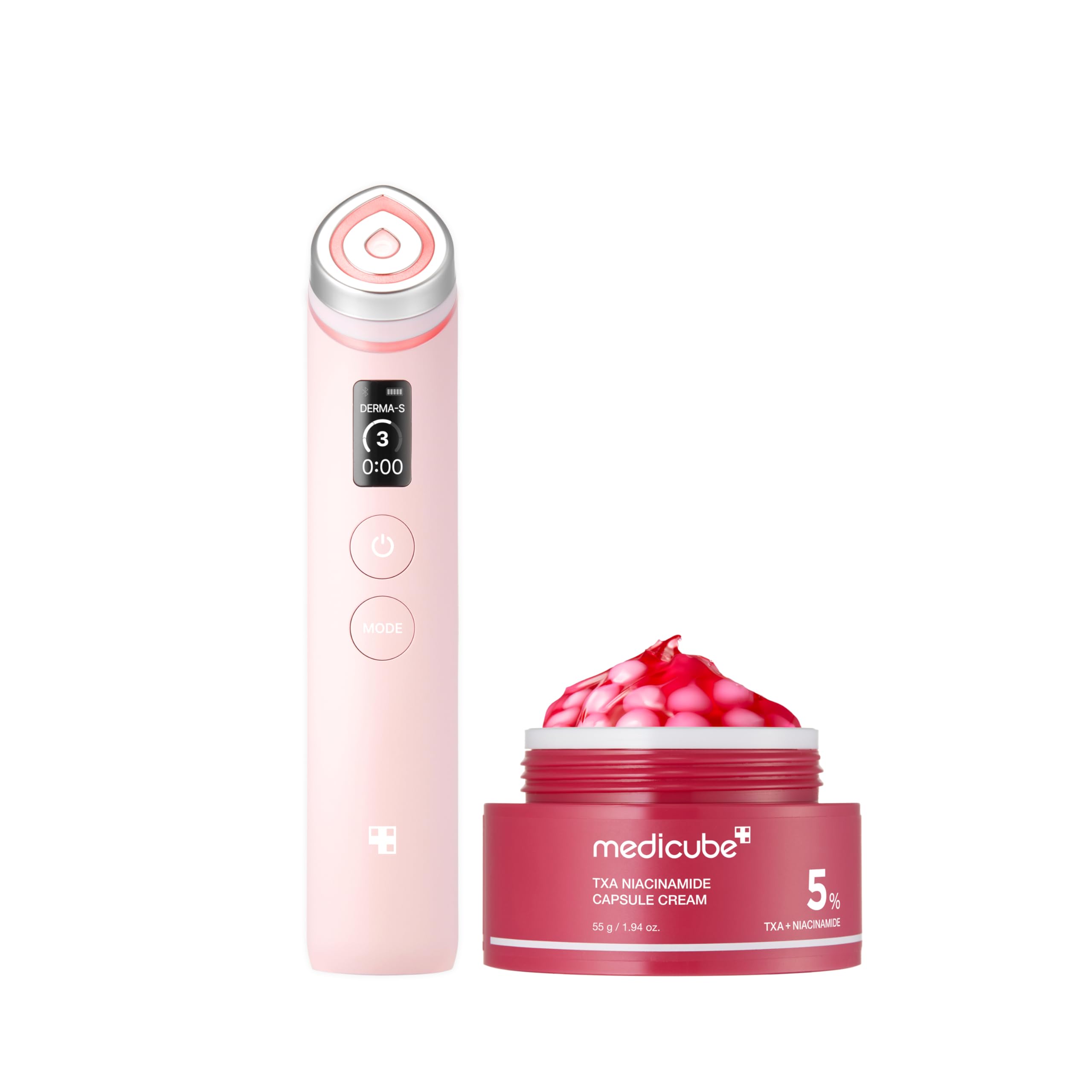 Set medicube Booster Pro con TXA e Niacinamide Capsule Cream per Pelle Uniforme e dall'aspettoi piu Luminoso, Tecnologia AvanzataSet medicube Booster Pro con TXA e Niacinamide Capsule Cream per Pelle