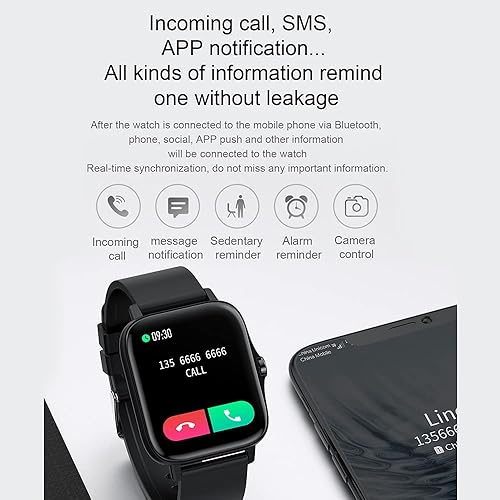 Miniatura 7 de kingneed Reloj inteligente de seguimiento de actividad física, monitor de frecuencia cardíaca, conteo de