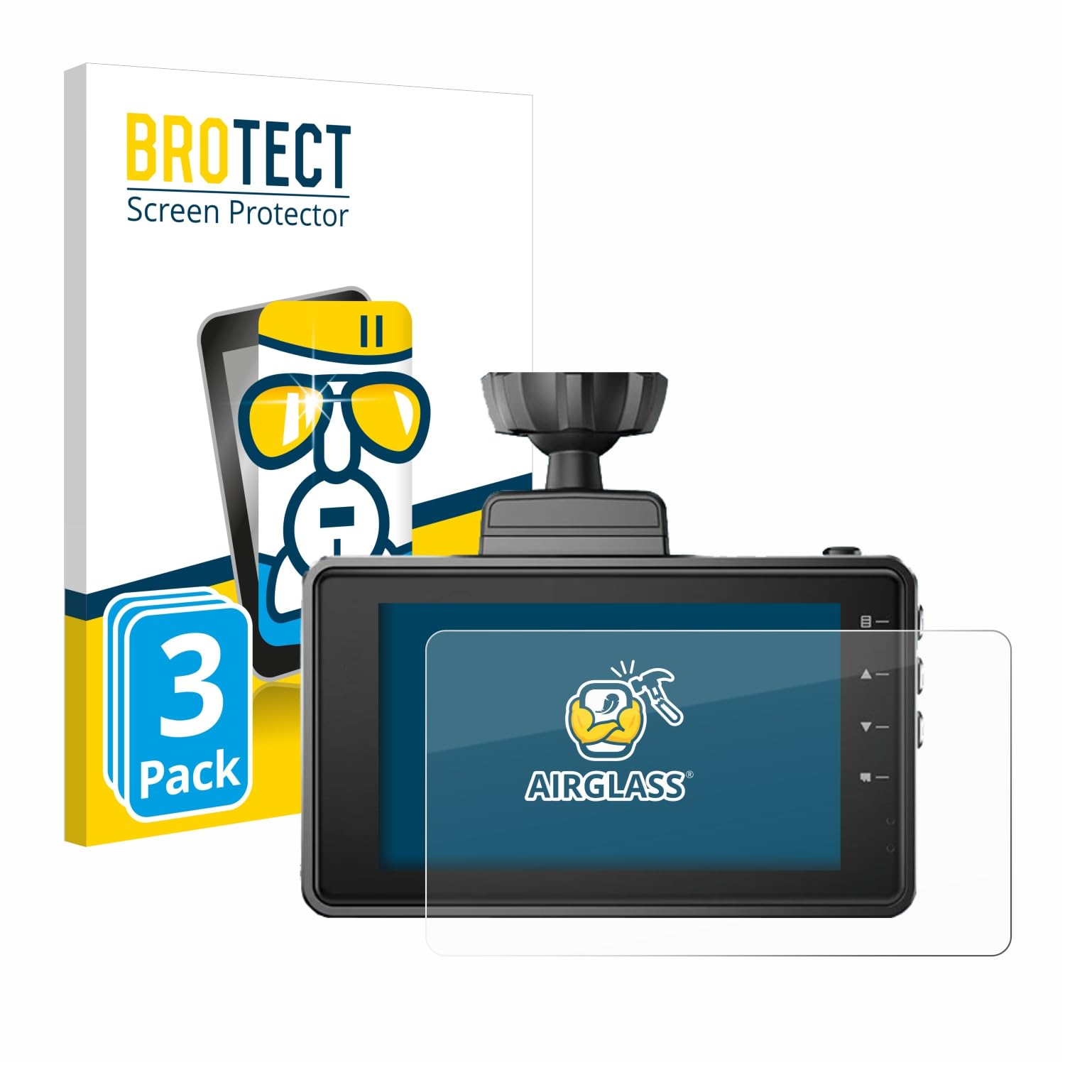 brotect Glass Screen Protector Film Compatible with Nanocam M27 (3 Pack) - Glass-Foil 9H Protection [Scratch Resistant, High Clarity]