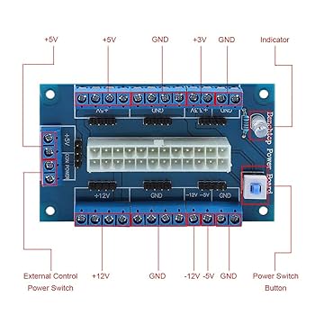 Amazon | ATX電源検証ボード 24/20ピン コンピュータPC用 ATX