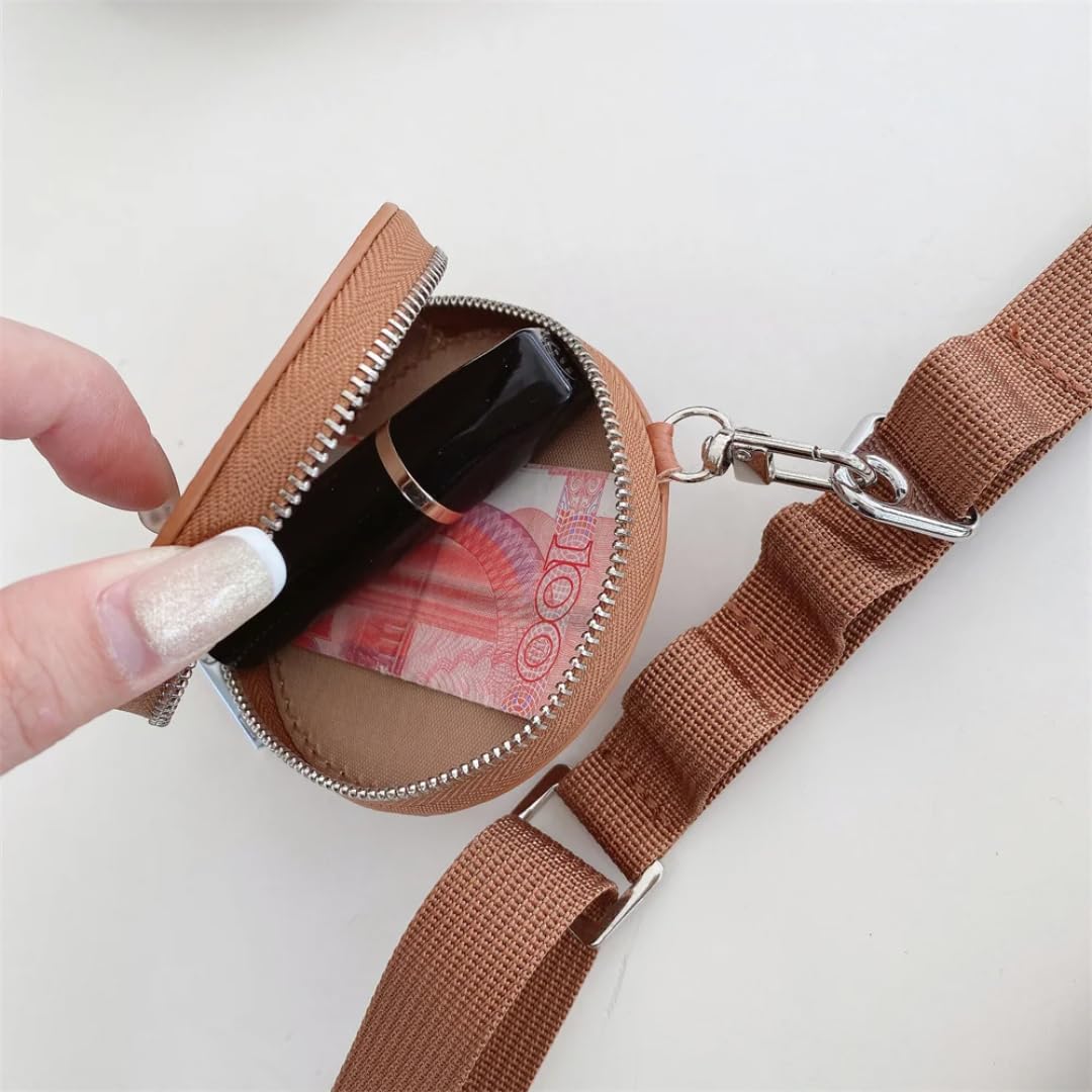 Custodia protettiva in pelle per iPhone 16 con portafoglio a tracolla, porta carte e portamonete (per iPhone 16/viola chiaro)