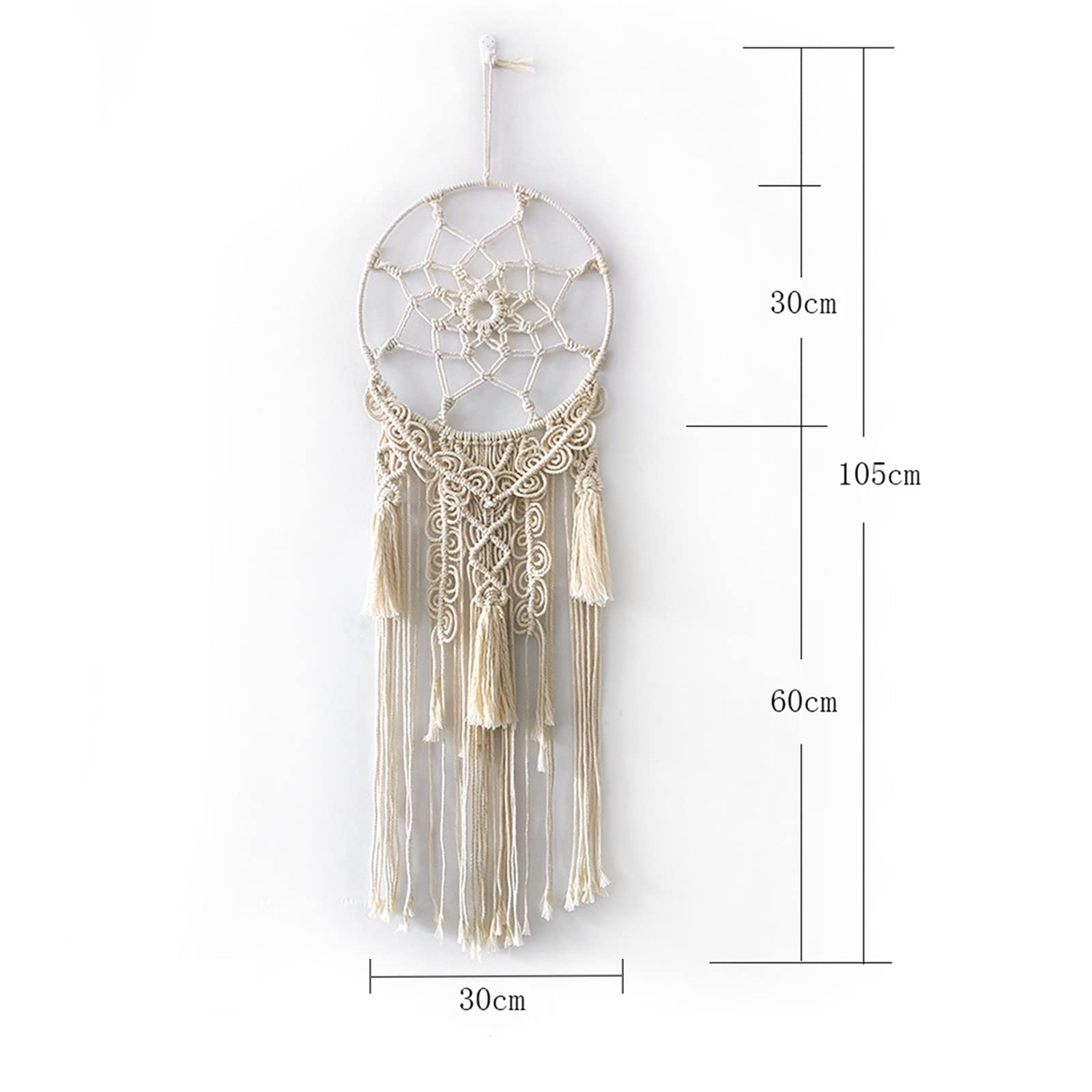 Macrame Wall Wiszące Gobelin Małe Woven Tapestry Boho Wystrój Domu Wystrój ścienny do salonu Sypialnia Wnętrz Dekoracje Perfect Handmade Gift Ideas 41.3 "X11.8" Salon Wall Art