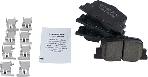 Miniatura 5 de TRQ Juego de pastillas de freno y rotores de rendimiento delantero y trasero Kit químico de freno, pastillas de freno, rotores de freno cerámico