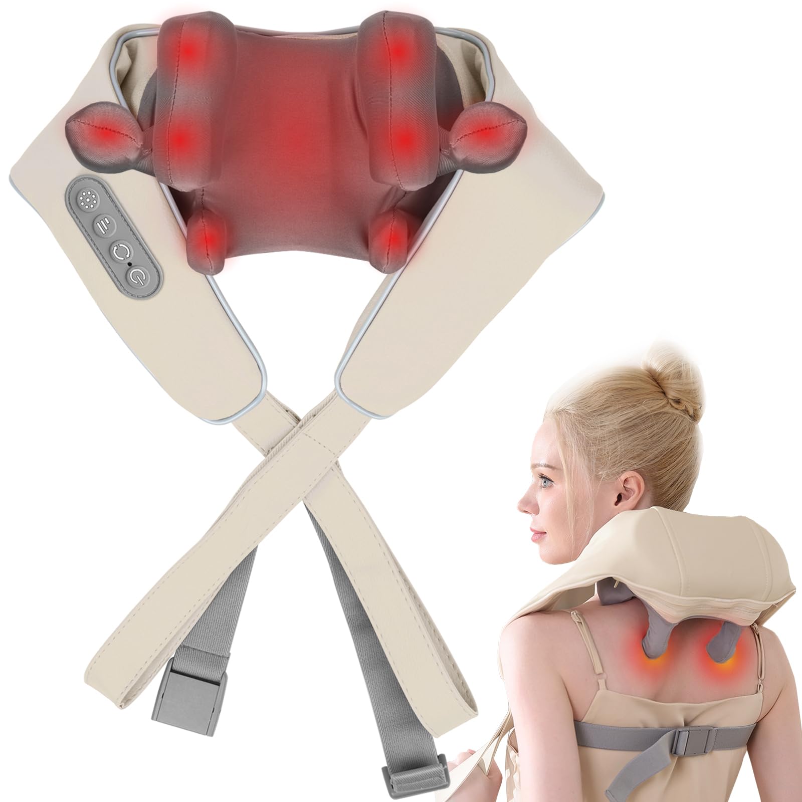 Kabelloses Schnurloses Nackenmassagegerät mit Wärmefunktion