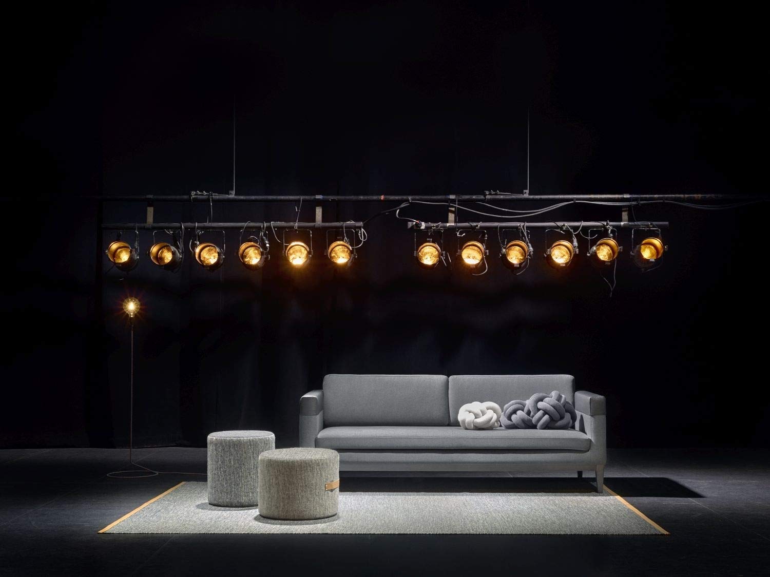 Design House Stockholm Knot Kissen, grau waschbar bei 30°C LxBxH 30x30x15cm