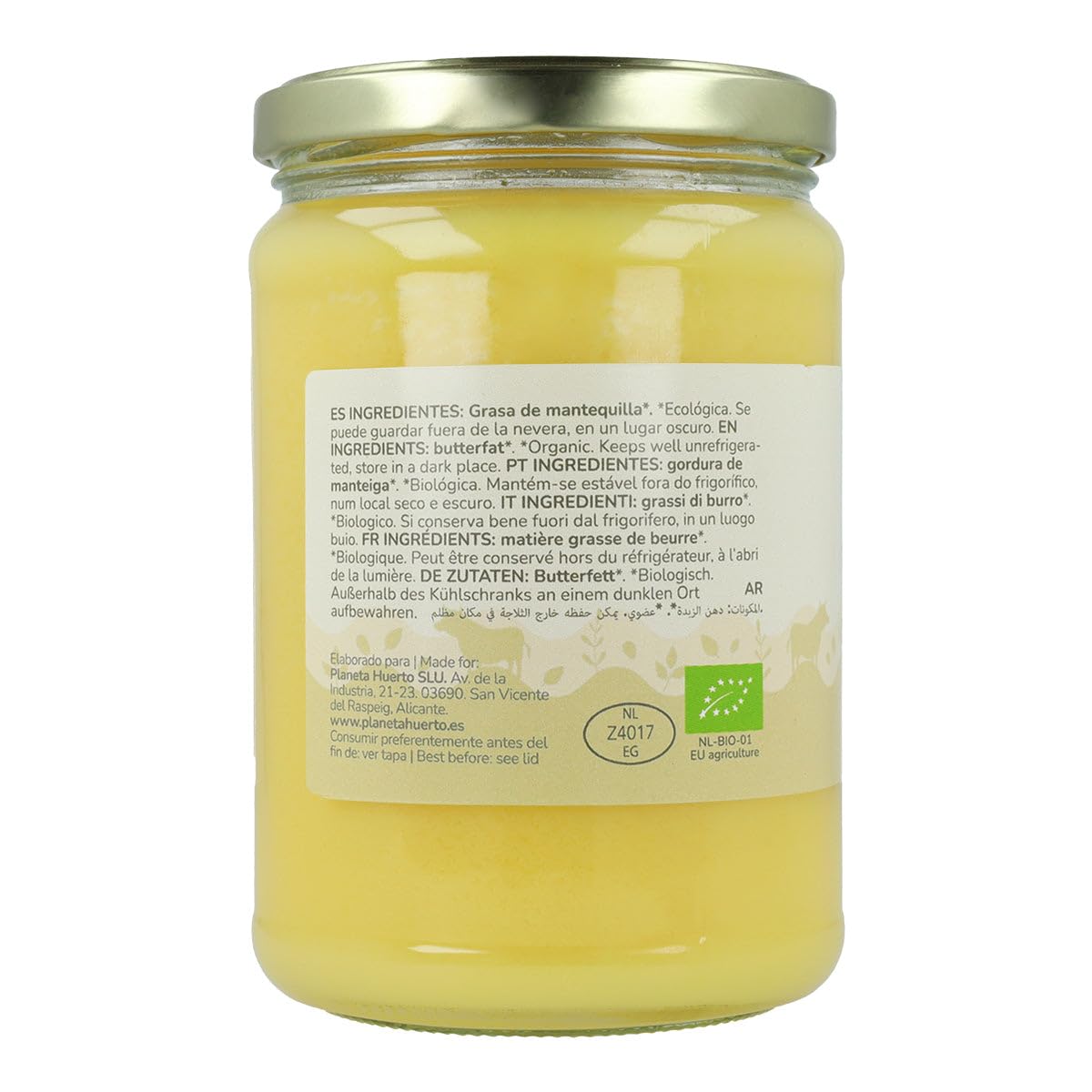 Planète potager | Lot de 3 beurres clarifiés ghee 500 g – Beurre clarifié bio sans lactose ni caséine, idéal pour cuisiner, régime céto, paléo et ayurveda, goût doux et texture crémeuse
