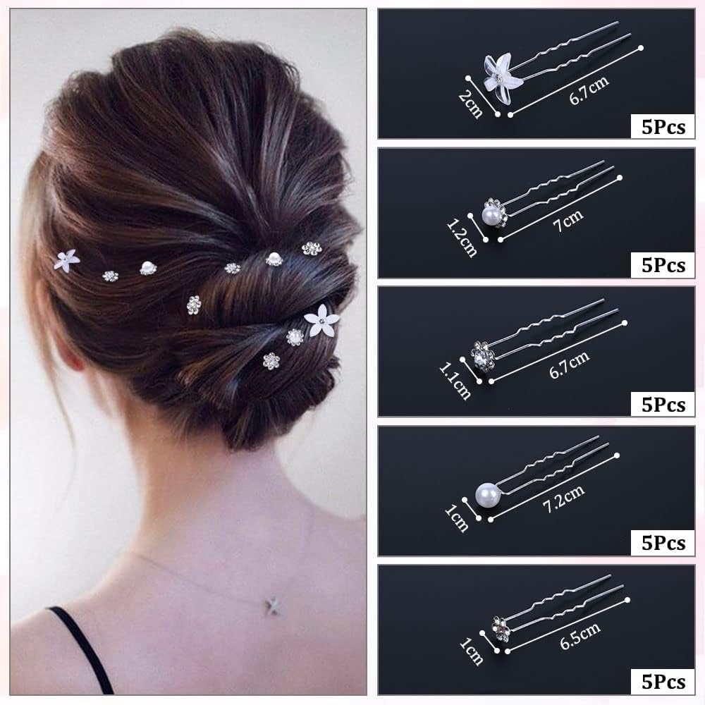 25Pcs Pearl Hair Pins, Wedding Hair Grips Bridal Hair Pins - Image 4