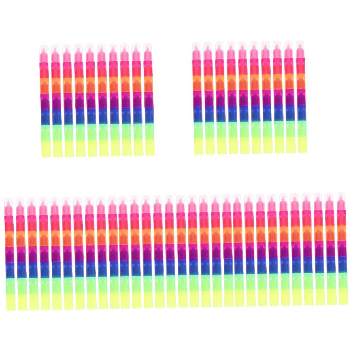 50 Stück 10 Stück Kleine Mehrfarbige Textmarker mit Starker Deckkraft Flacher Graffiti Marker Leuchtende Farben und Schülerbedarf für Schule und Scrapbooking