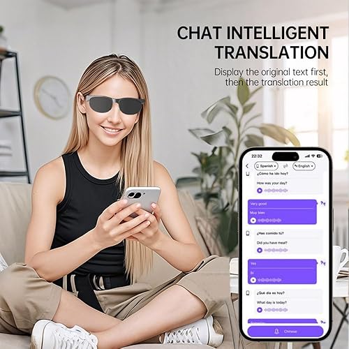 Miniatura 7 de Gafas inteligentes, gafas de sol polarizadas Bluetooth, micrófono y altavoz integrados, asistente de voz, gafas de sol de audio con protección UV