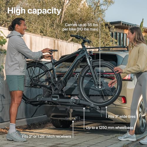 Image of Thule Outpace 2 Bike Hitch Rack, 2 inch & 1.25 inch Hitch, 110lb Capacity