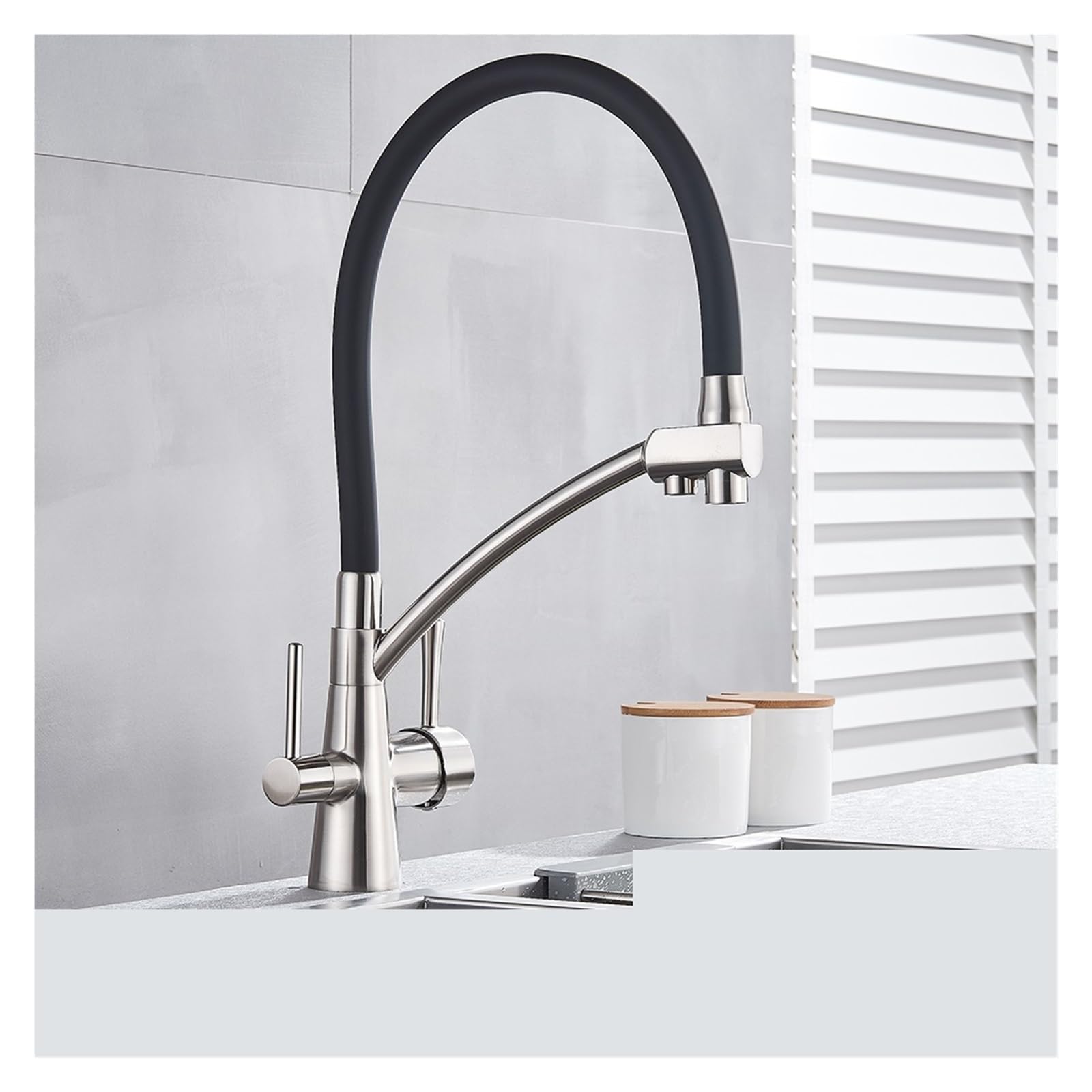 Robinet mélangeur chaud froid et eau filtrée pour évier de cuisine