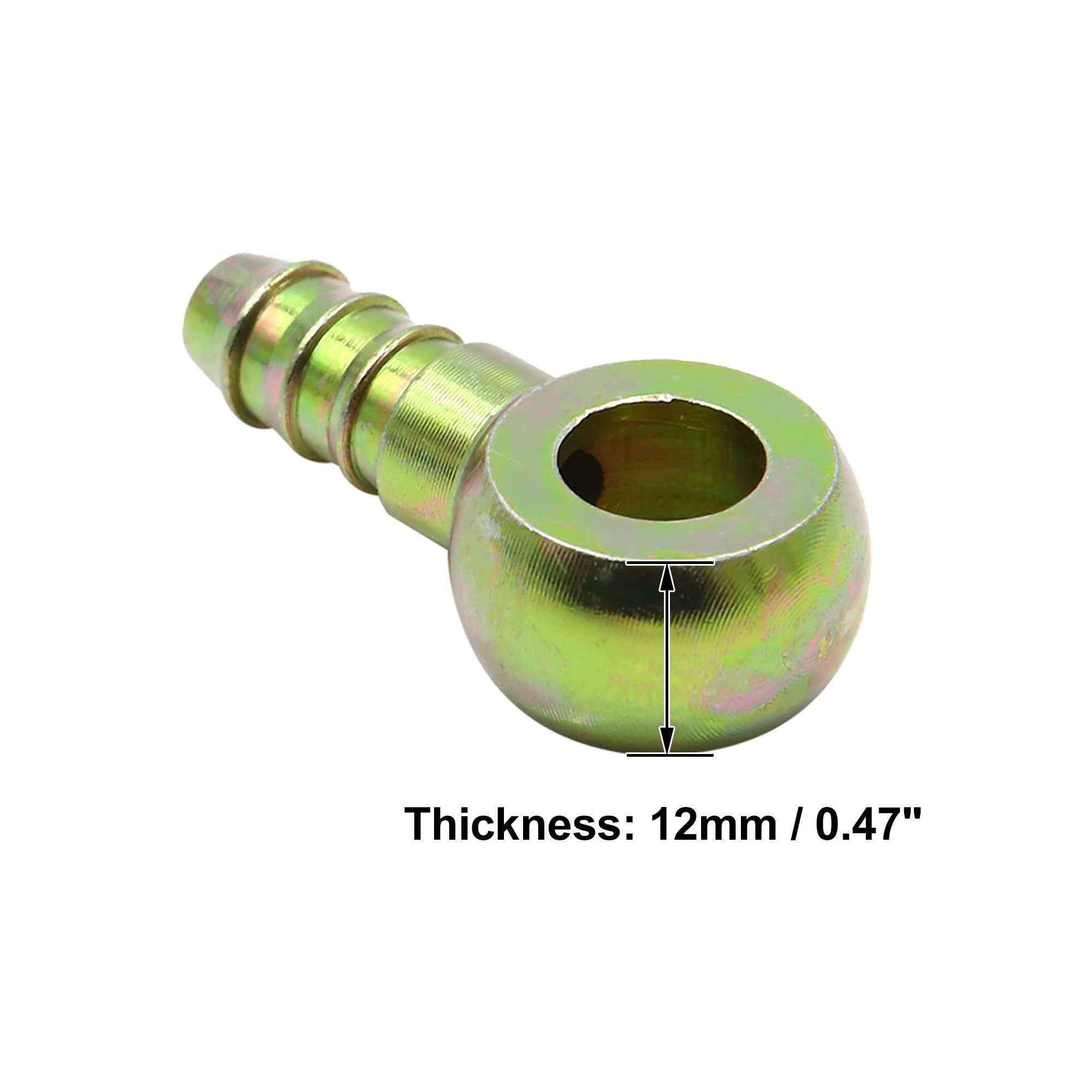 SOURCING MAP 6mm ID Barbillon Tuyau 12mm Raccord Banjo Adaptateur De