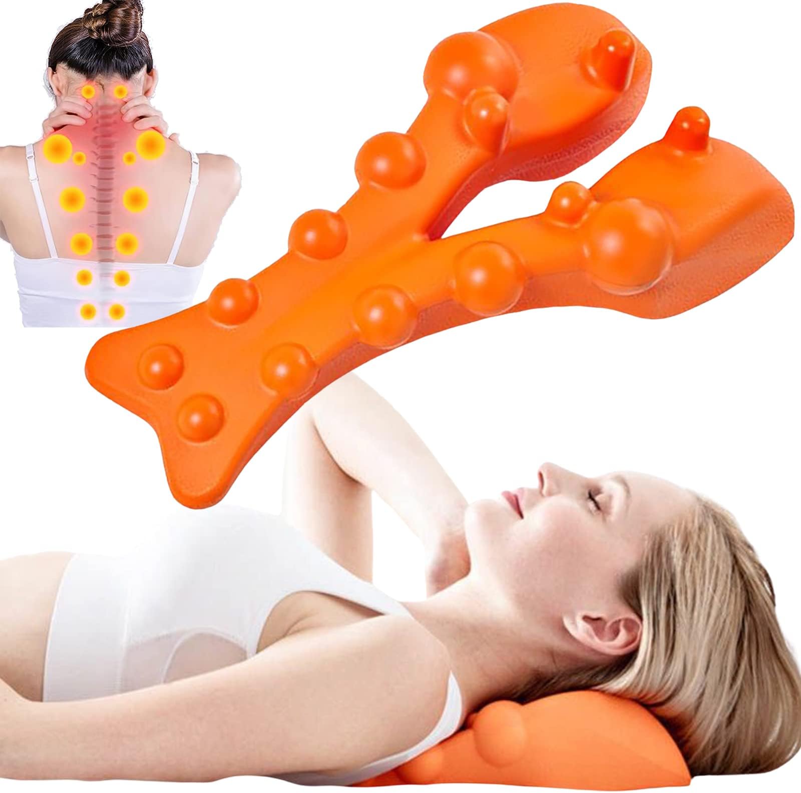 Cervical Traction Device,Neck Stretcher,Neck Massager for Neck Pain,Shoulder Stretcher,Trigger Point Massager Tool,Neck Relief Devices