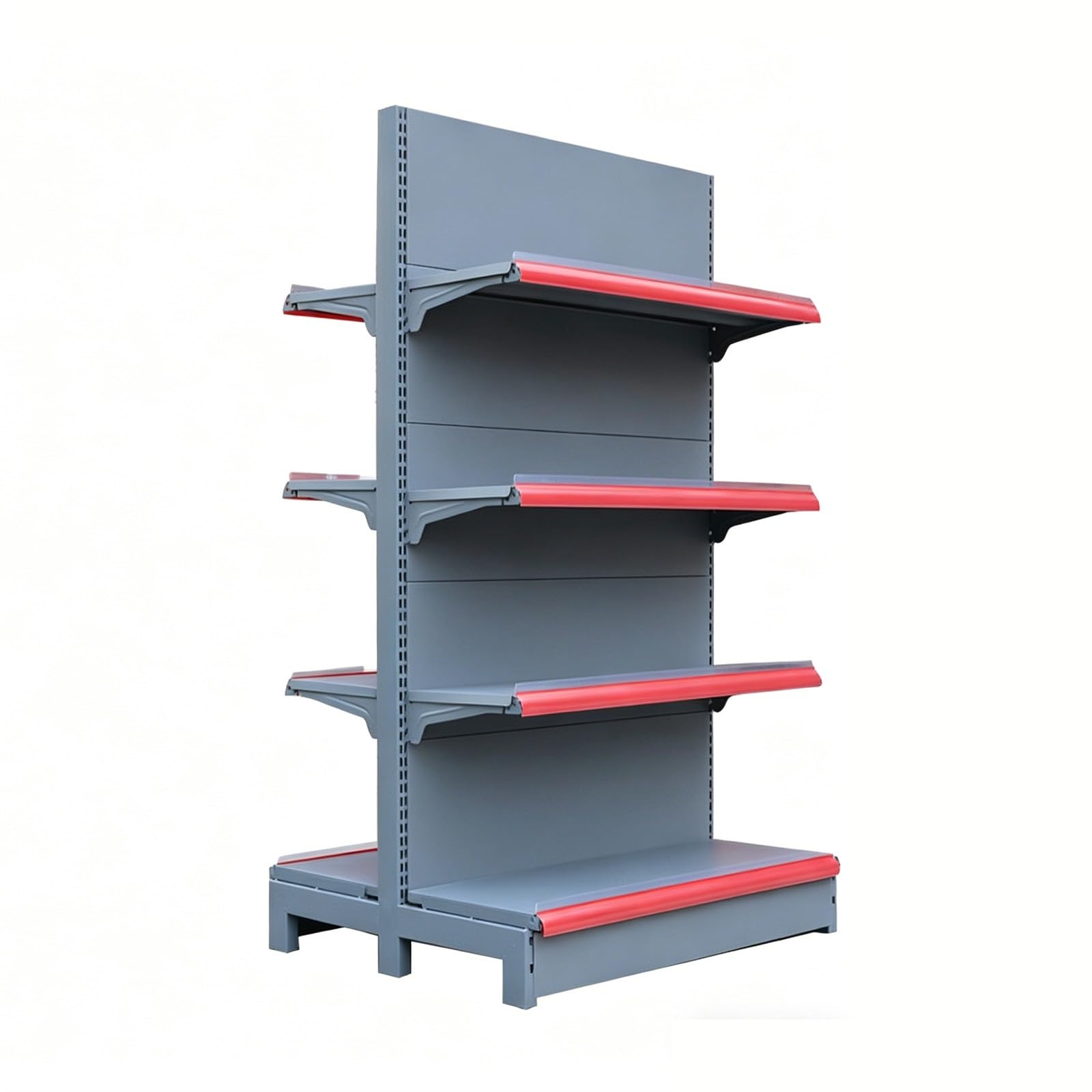 Langlebiges, doppelseitiges Gondelregal für Supers und Einzelhandel, Metall, vielseitiges Ladenregal-System (L x H 90 x 135 cm)