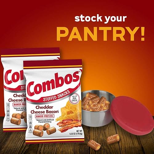 Vista 43 de COMBOS Paquetes de bocadillos horneados con pretzel de queso cheddar, bocadillos de galletas de queso, bolsa de 6.3 onzas, caja a granel