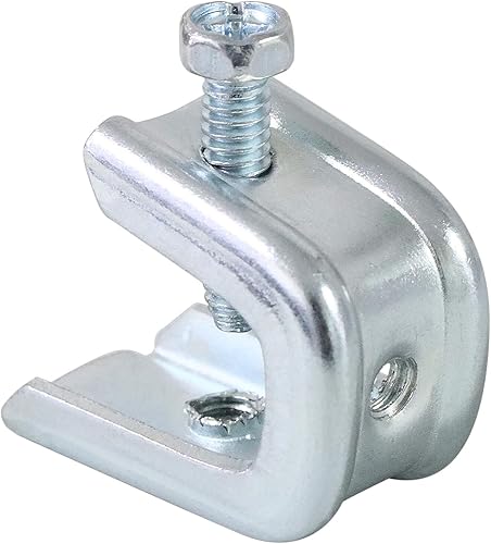Miniatura 3 de Bueyfolt Abrazadera de haz de 1/4"-20 para anillo de alambre roscado, abrazadera de acero chapado en zinc para bridas de 1/2 pulgada y varilla de