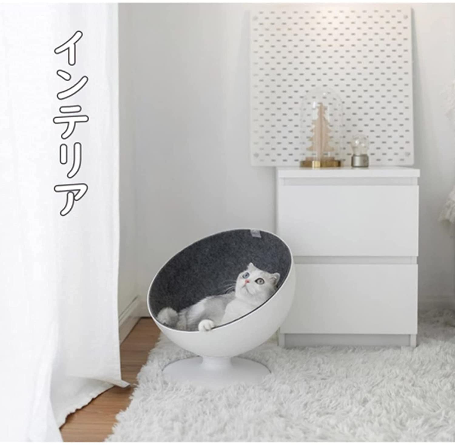 Amazon.co.jp: 猫ハウス キャットハウス ベッド360°回転 猫犬ソファー