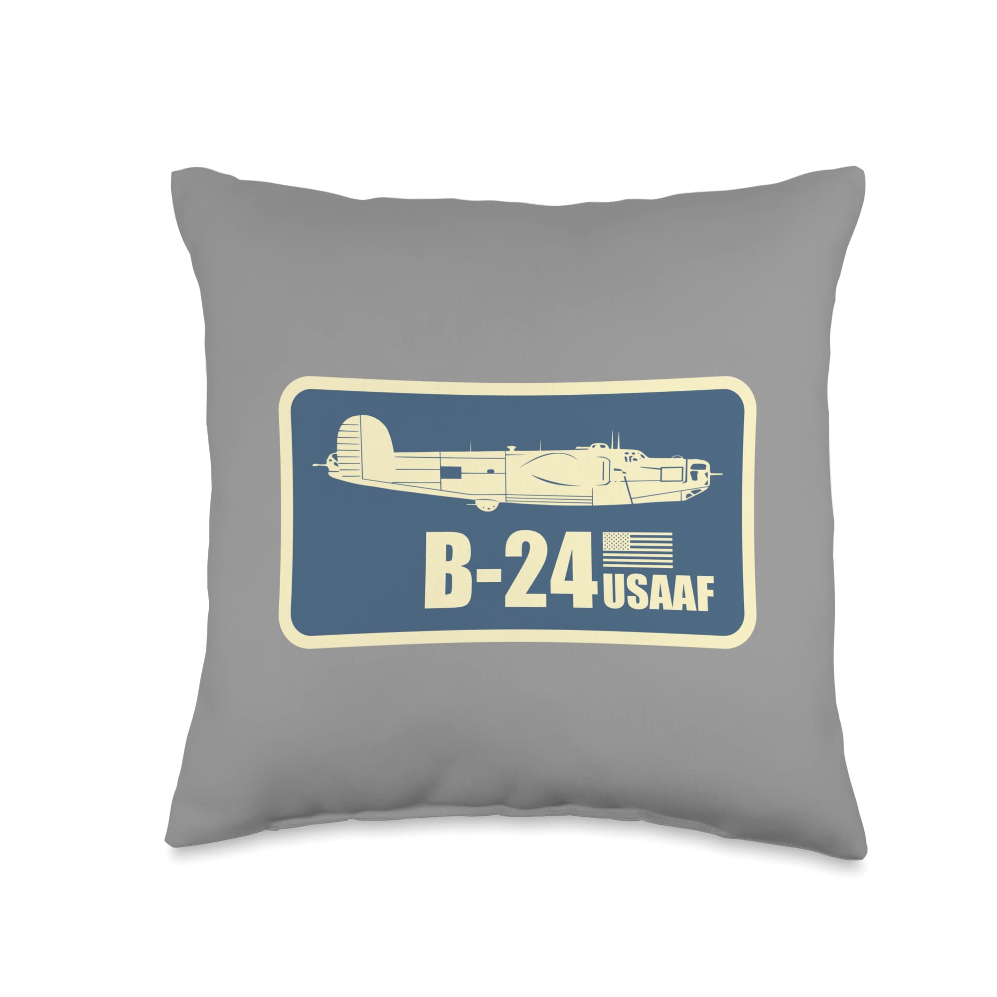 B-24 USAAF Throw Pillow, 16x16, Multicolor