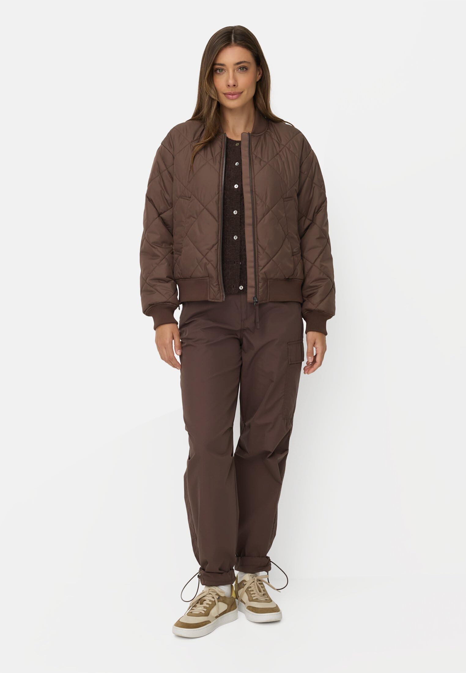 camel active Damen Bomberjacke mit bedrucktem Futter