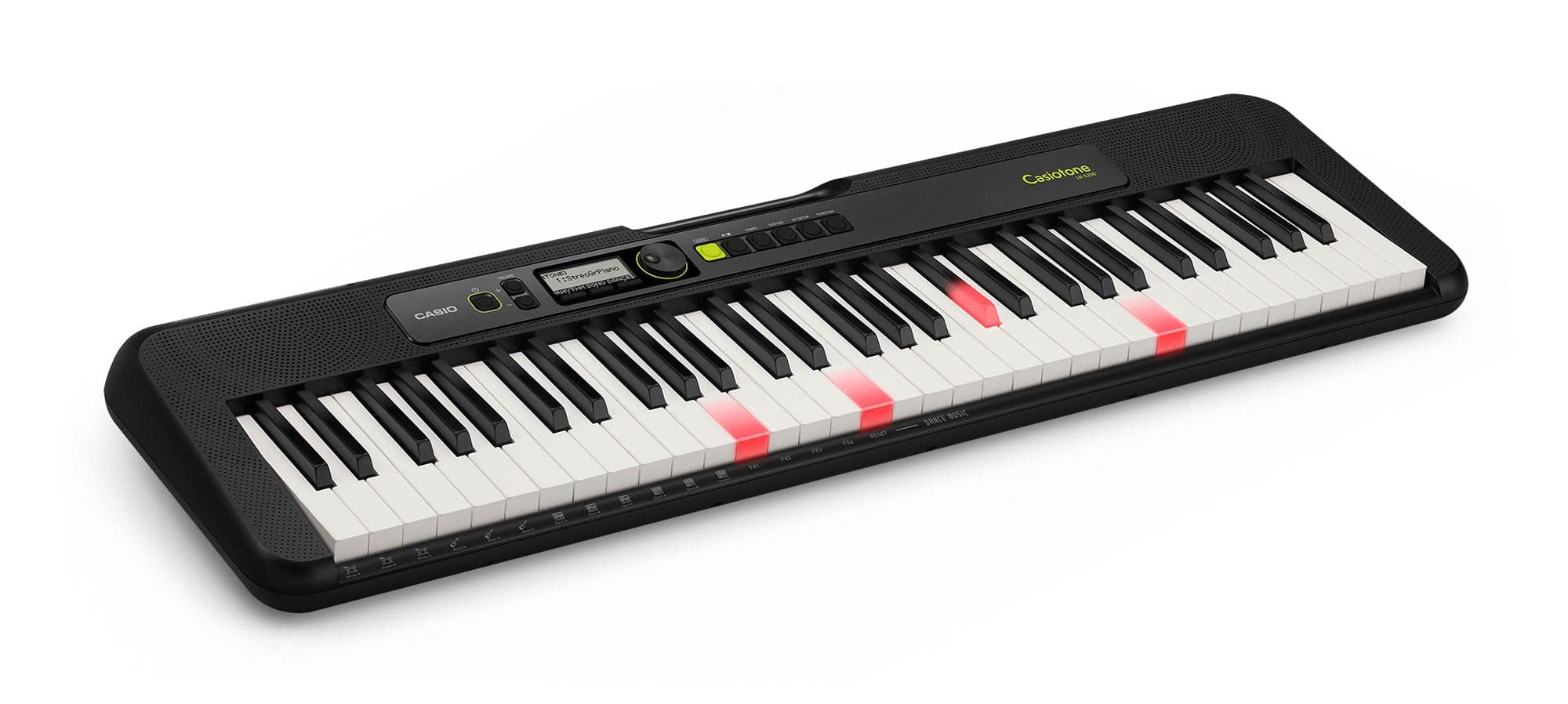 Casio 61-klawiszowa klawiatura dla początkujących, klawiatura X-Keyboard, głowa i klawiatura, czarna