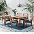 Christopher Knight Home Harvey Outdoor 7 Piece Acacia Wood Dining Set, Teak Finish/Blue