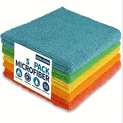 Kit 5 Pano Microfibra Flanela Multiuso 32x32 Não Arranha Macio e Absorvente Limpeza Profunda Automotivo Vidro Pia Uso Doméstico Anti-risco Premium FastJoy