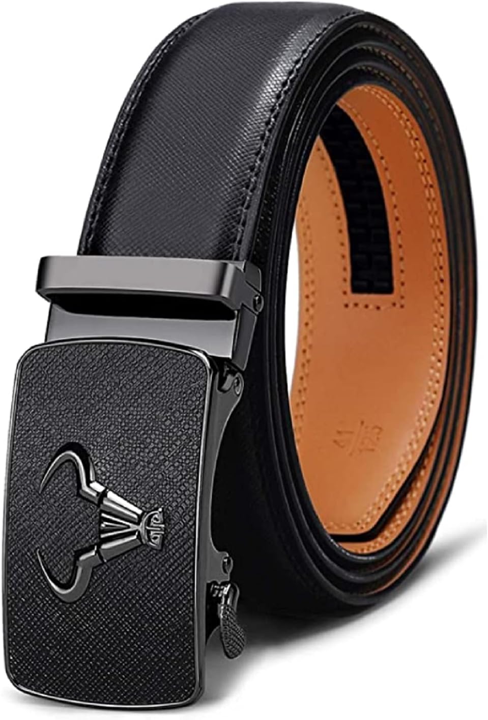 Genuine Leather Belt for Men with Autolock Buckle - Micro Adjustable Belt Fit Everywhere | Formal & Casual | Elegant Gift Box