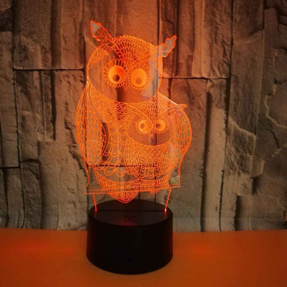 Amazon.co.jp : SKPELL 3Dナイトライト動物フクロウ キッズランプ